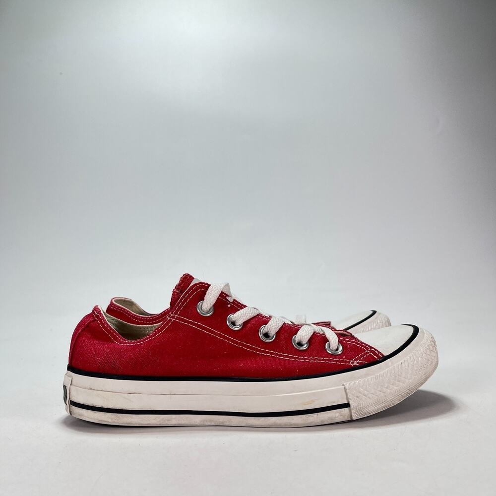 Converse Chuck Taylor All Star Red White Canvas Sneakers M9696 Women's Size 6